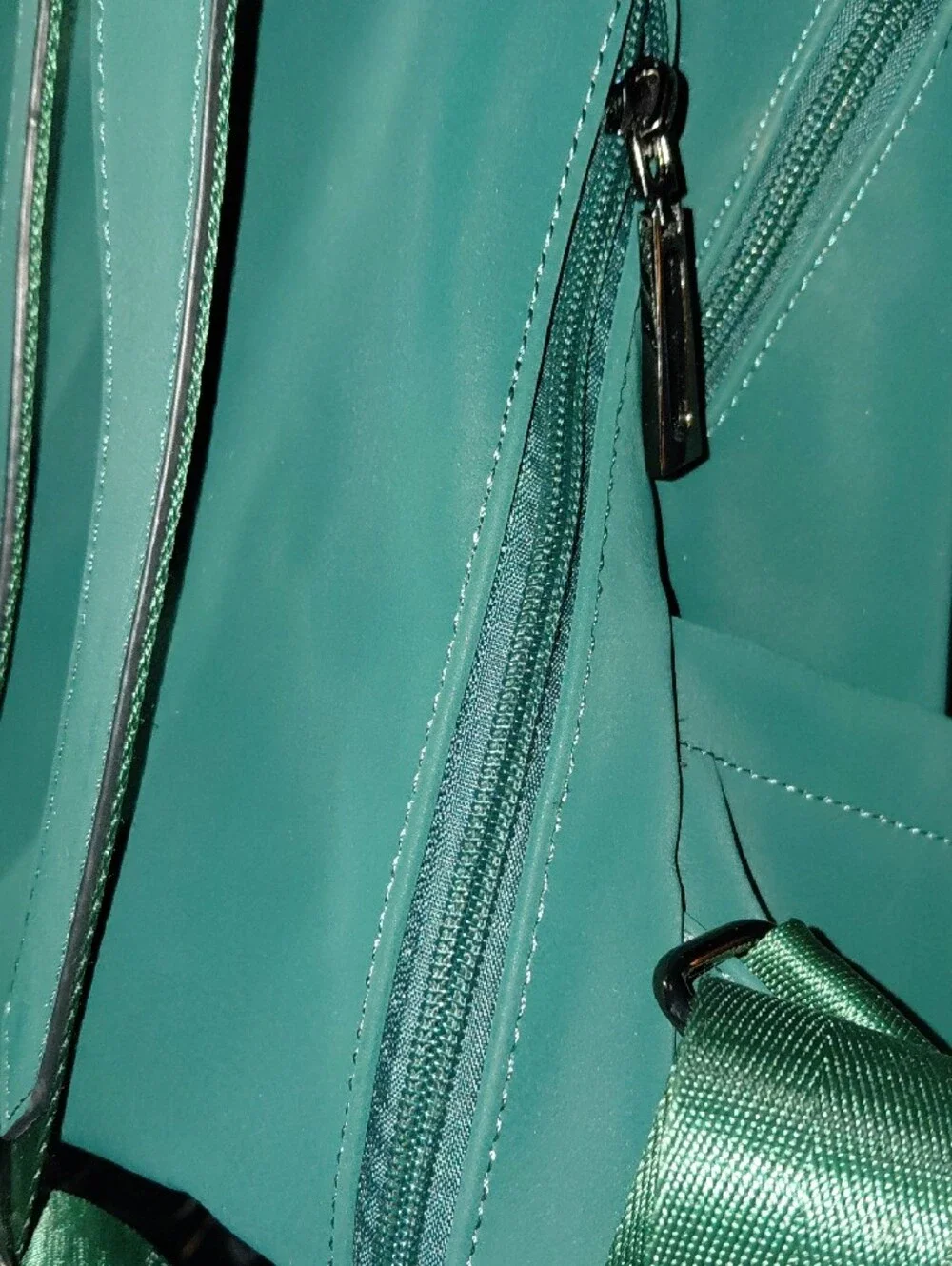 Teal Women’s Backpack Purse with Tassel